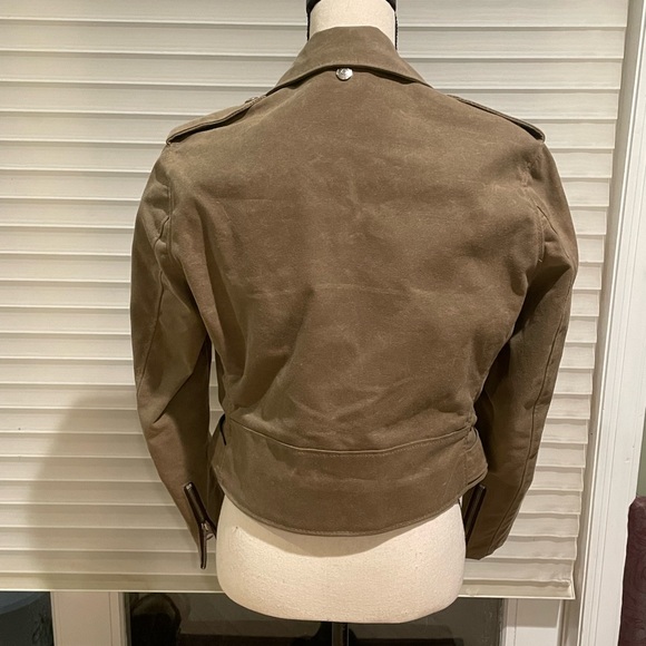 Schott NYC Perfecto Brand Waxed Canvas Moto Jacket- Size L - Picture 3 of 6